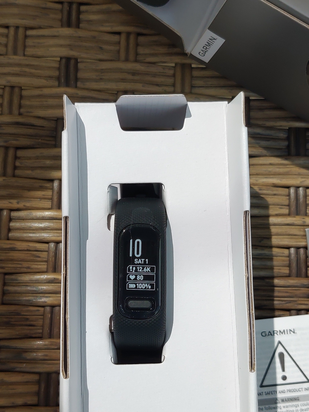 Garmin Vívosmart 5- 2023 black fitness tracker with monochrome OLED display